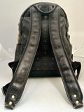 MCM Visetos Studded Stark Backpack Black Coated Canvas