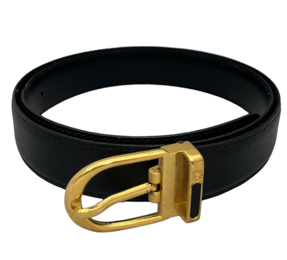 BALLY black leather belt (PREOWNED)