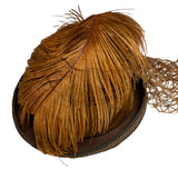 Hatcrafters Brown Feather Hat (PREOWNED)