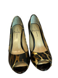 Linea Paolo Leopard Open Toe Heels (PREOWNED)